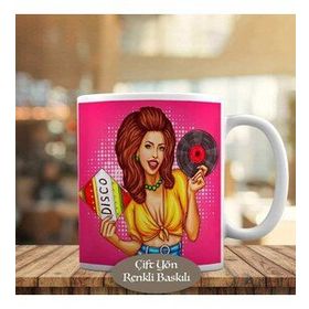 HEDIYELIK-1441-725 Dansçı Kız Pop Art Kupa Bardak