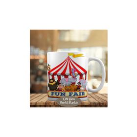 HEDIYELIK-14801 Fun Fair Sevimli Hayvanlar Baskılı Kupa Bardak