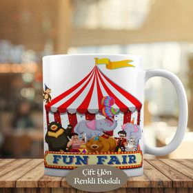 HEDIYELIK-14801 Fun Fair Sevimli Hayvanlar Baskılı Kupa Bardak