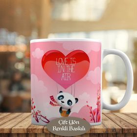HEDIYELIK-149 Kalpli Hava Balonu ve Neşeli Panda Kupa Bardak
