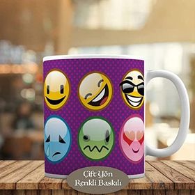 HEDIYELIK-21-635 Binbir Surat Emojiler Kupa Bardak