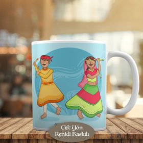 HEDIYELIK-2147970400 Dans Eden Hintli Kızlar Kupa Bardak