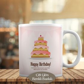 HEDIYELIK-23-2147489987 Happy Birthday Pastası Kupa Bardak
