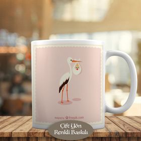 HEDIYELIK-23-2147495050 Bebek Getiren Leylek Kupa Bardak