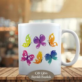 HEDIYELIK-23-2147495985 Işıltılı Kelebekler Kupa Bardak