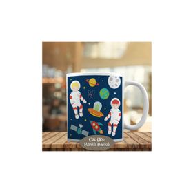 HEDIYELIK-23-2147500713 Astronot Arkadaşlar Kupa Bardak