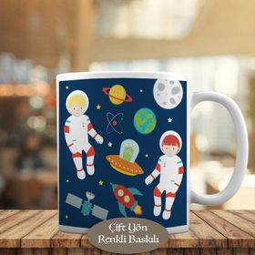 HEDIYELIK-23-2147500713 Astronot Arkadaşlar Kupa Bardak