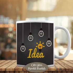 HEDIYELIK-23-2147504759 Idea Yazılı Lambalı Kupa Bardak