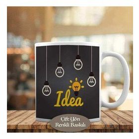 HEDIYELIK-23-2147504759 Idea Yazılı Lambalı Kupa Bardak