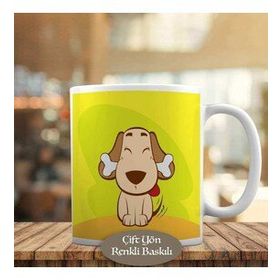 HEDIYELIK-23-2147515747 Kemik Tutan Köpekcik Kupa Bardak