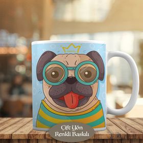 HEDIYELIK-23-2147694024 Dil Çıkaran Renkli Köpek Kupa Bardak