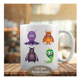 HEDIYELIK-23-2147777568 Komik Yaratık Karakterleri Kupa Bardak