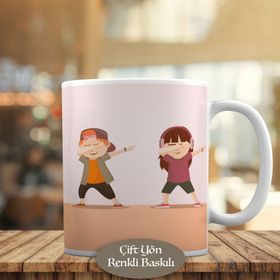 HEDIYELIK-23-2147853161 Dabbing Dansçı Arkadaşlar Kupa Bardak