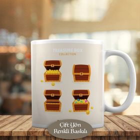 HEDIYELIK-23-2147884944 Altın Hazine Sandığı Kupa Bardak