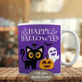 HEDIYELIK-23-2147910940 Happy Hallowen Yazılı Kupa Bardak