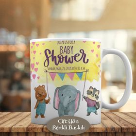 HEDIYELIK 23-2147943805 Baby Shower Yazılı Filli Kupa Bardak