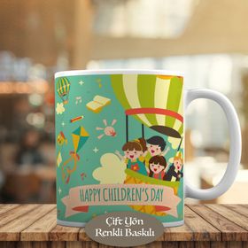HEDIYELIK-23-2147965480 Happy Children's Day Yazılı Kupa Bardak