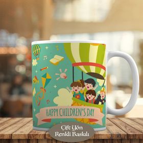 HEDIYELIK-23-2147965480 Happy Children's Day Yazılı Kupa Bardak