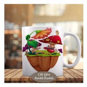 HEDIYELIK-24568 Gülen Karınca ve Arkadaşı Baskılı Kupa Bardak