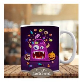 HEDIYELIK-2604 Cadılar Bayramı Komik Canavar Kupa Bardak