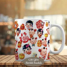 HEDIYELIK-280-209 Anime Bebek Karakterler Kupa Bardak