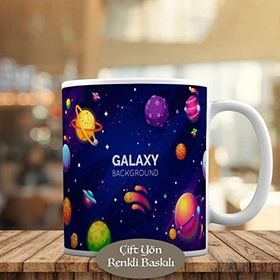 HEDIYELIK-309 Gök Bilimleri Galaksi ve Gezegenler Kupa Bardak