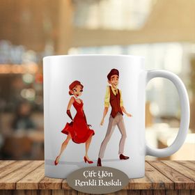 HEDIYELIK-33099-471 Cazz Dansı Yapan Çift Kupa Bardak