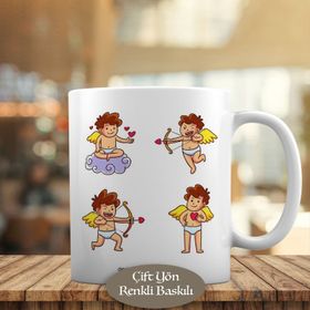 HEDIYELIK-33641 Kalpli Kanatlı Eros Minik Aşk Tanrısı Kupa Bardak