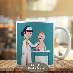HEDIYELIK-3446-535 Hastaya Bakan Doktor Kupa Bardak
