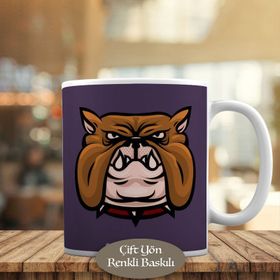HEDIYELIK-4118 Bulldog Sinirli Köpekcik Kupa Bardak