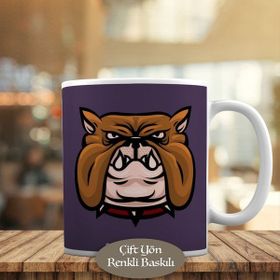 HEDIYELIK-4118 Bulldog Sinirli Köpekcik Kupa Bardak