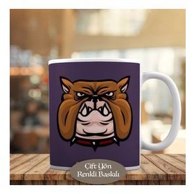 HEDIYELIK-4118 Bulldog Sinirli Köpekcik Kupa Bardak