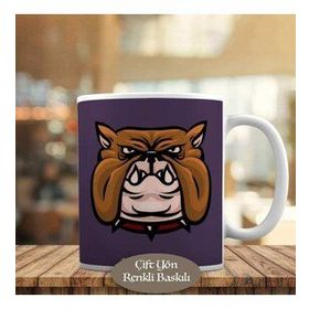 HEDIYELIK-4118 Bulldog Sinirli Köpekcik Kupa Bardak