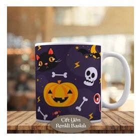 HEDIYELIK-80328-66 Hallowen Konseptli Kupa Bardak