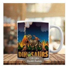 HEDIYELIK-816393 Dinozorların Neslini Tüketen Yangın Kupa Bardak