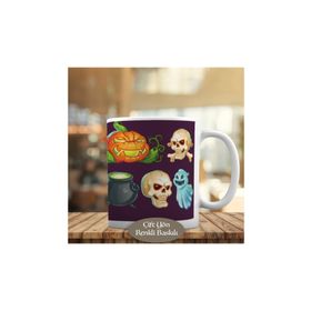 HEDIYELIK-841 Halloween-Cadılar Bayramı Tema Baskılı Kupa Bardak