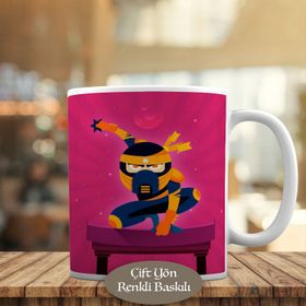 HEDIYELIK-905 Kahraman Savaşçı Ninja Çocuk Kupa Bardak