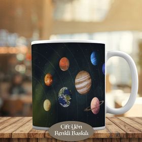HEDIYELIK-E78E85C351FD5ED Gezegen Yörüngeleri Kupa Bardak