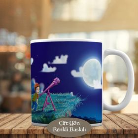 HEDIYELIK-WITH-TELESCOPE Ayı İzleyen Meraklı Çocuk Kupa Bardak