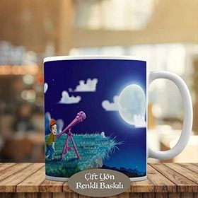 HEDIYELIK-WITH-TELESCOPE Ayı İzleyen Meraklı Çocuk Kupa Bardak