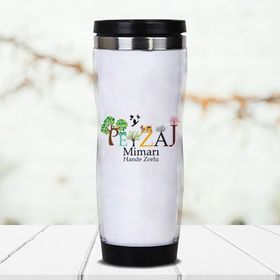Hediyemen 400 ml Beyaz Peyzaj Mimarına Hediye İsme Özel Termos