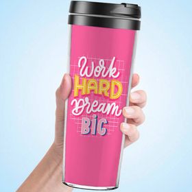Hediyemen 400 ml Beyaz Work Hard Dream Big Termos