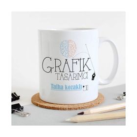 Hediyemen Grafikerlere Özel Isim Yazılı Kupa Bardak