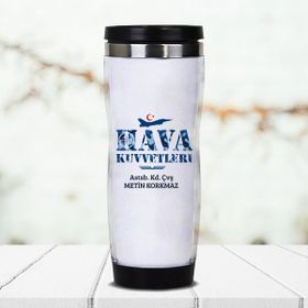 Hediyemen Hava Kuvvetlerine Özel 0,4 lt Beyaz Termos