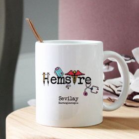 Hediyemen İsme Özel Hemşire Kupa Bardak