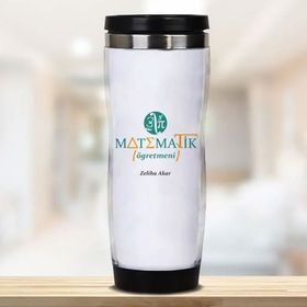 Hediyemen Matematik Öğretmenine Özel 0,4 lt Beyaz Termos