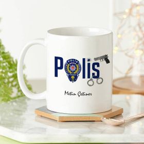 Hediyemen Polis Teşkilatı Armalı Kupa Bardak