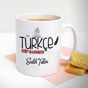 Hediyemen Türkçe Öğretmenine Hediye Kupa Bardak