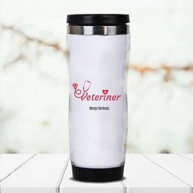 Hediyemen Veteriner Hekime Hediye 0,4 lt Beyaz Termos