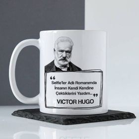 Hediyemen Victor Hugo Esprili Beyaz Kupa Bardak